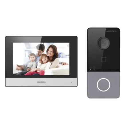 Hikvision DS-KIS603-P(C) Комплект DS-KV6113-WPE1 (вызывная панель) + DS-KH6320-WTE1 (монитор 7“)