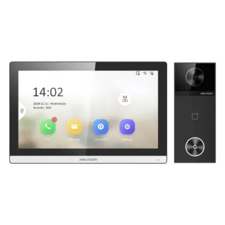 Hikvision DS-KIS610-P Комплект DS-KV6114-WBE1 (вызывная панель) + DS-KH6350-WTE1 (монитор 7“)