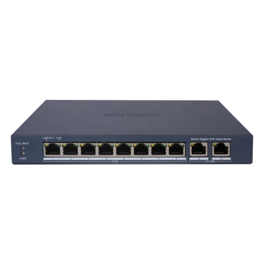 Hikvision DS-3E1510P-EI/M Коммутатор 8-портовый неуправляемый PoE