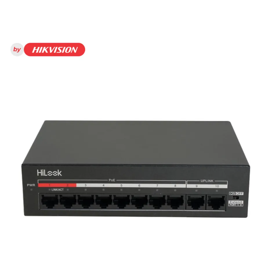 HiLook NS-0110MP-60 — 8 портты басқарылмайтын PoE коммутатор