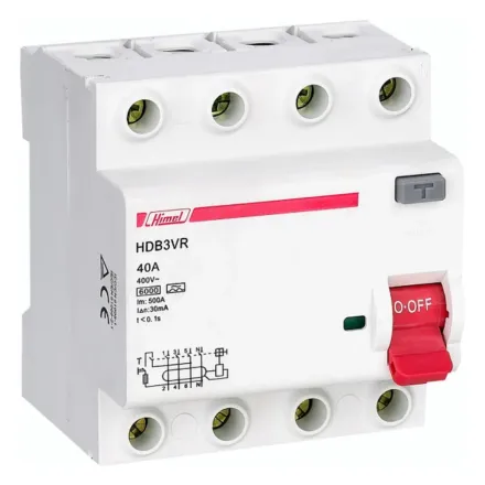 ВДТ Himel HDB3VR 4Р 40А 30мА тип AC 6кА