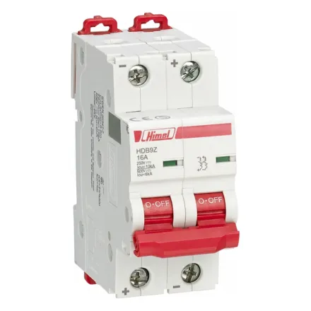 Автоматический выключатель Himel HDB9Z 2Р 10А С 500В DC