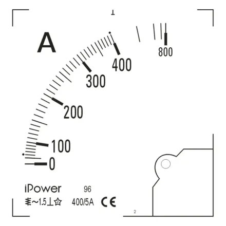 Шкала для амперметра iPower 400/5