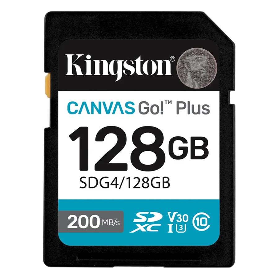 Карта памяти Kingston SDG4/128GB Canvas Go Plus Gen4 C10 UHS-I U3 V30 128GB