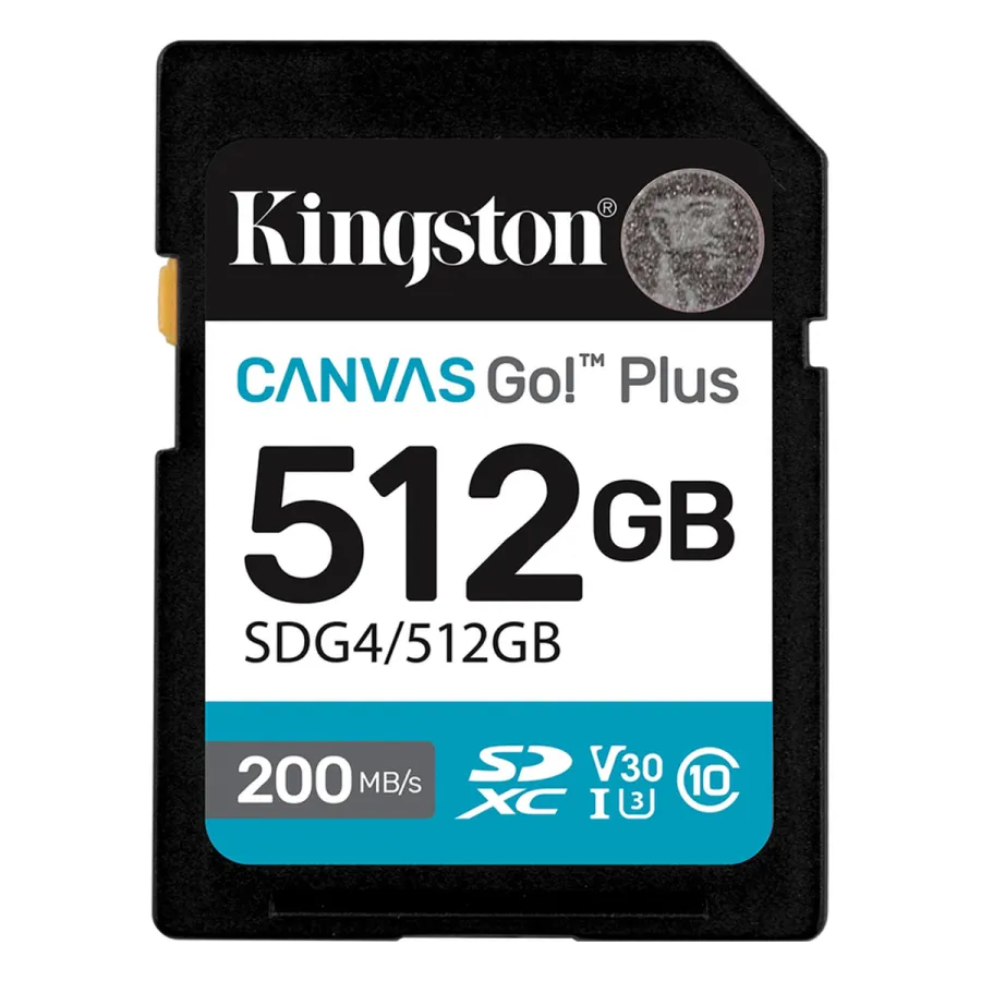 Карта памяти Kingston SDG4/512GB Canvas Go Plus Gen4 C10 UHS-I U3 V30 512GB