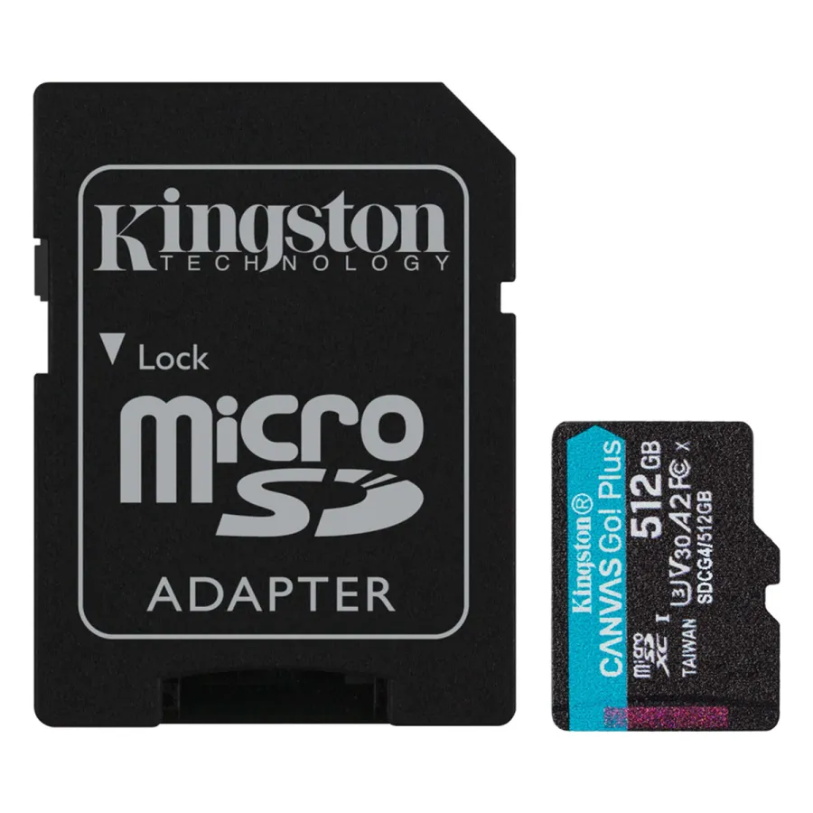 Карта памяти Kingston SDCG4/512GB Canvas Go Plus A2 U3 V30 512GB