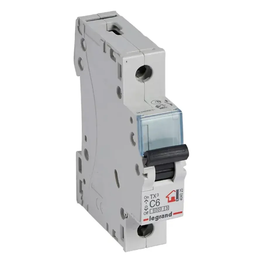 Автоматический выключатель Legrand 404025 1П C 6A TX3 6000 6kA