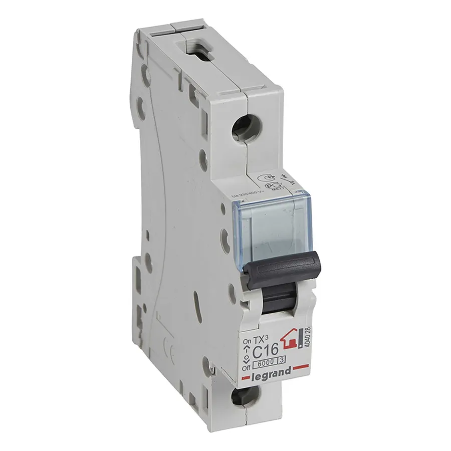 Автоматический выключатель Legrand 404028 1П C16A TX3 6000 6kA