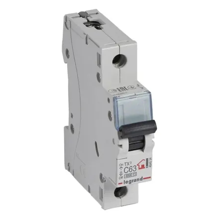 Автоматический выключатель Legrand 404034 1П C63A TX3 6000 6kA