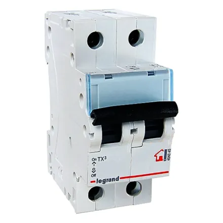 Автоматический выключатель Legrand 404039 2П C 6A TX3 6000 6kA