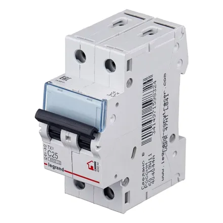 Автоматический выключатель Legrand 404044 2П C 25A TX3 6000 6kA