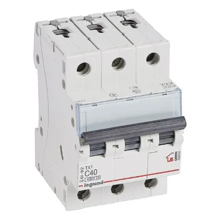 Автоматический выключатель Legrand 404060 3П C 40A TX3 6000 6kA