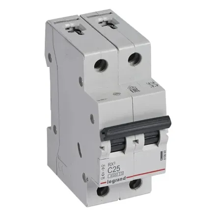 Автоматический выключатель Legrand 419699 2П C 25A RX3 4,5kA