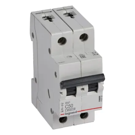 Автоматический выключатель Legrand 419702 2П C 50A RX3 4,5kA