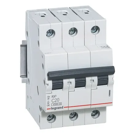Автоматический выключатель Legrand 419709 3П C 20А RX3 4,5kA