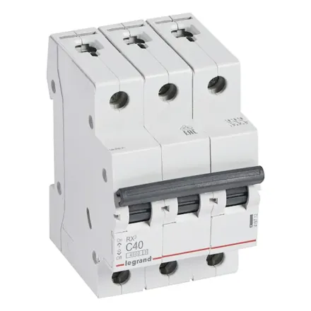 Автоматический выключатель Legrand 419712 3П C 40А RX3 4,5kA