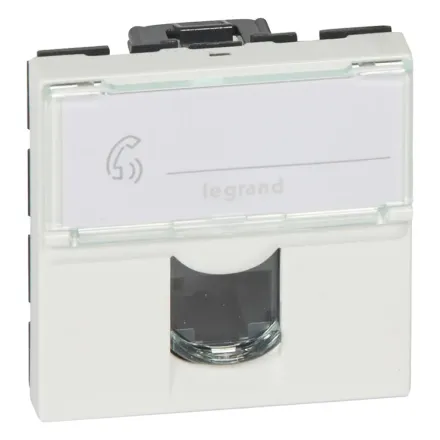 Розетка 1xRJ45 Cat.5 Legrand Mosaic 2 поста