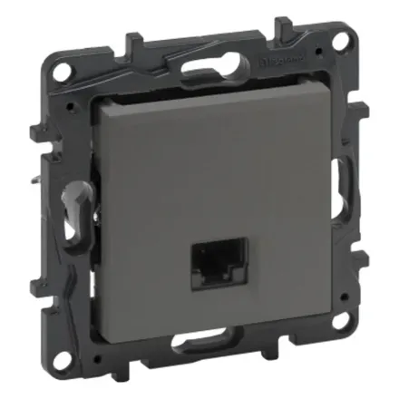 Информационная розетка одинарная Niloe Step RJ45 Кат.6 UTP Алюминий