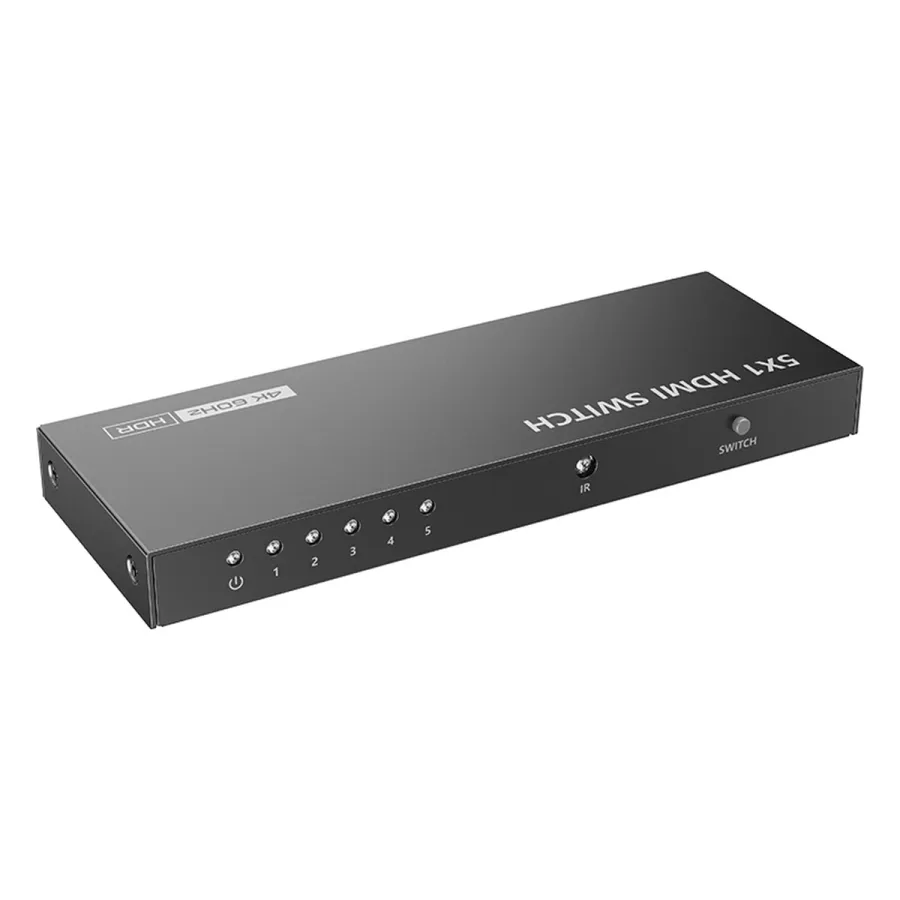 Переключатель HDMI Lenkeng LKV501HDR-V3.0 (4Kx2K@60Hz, 5x1)