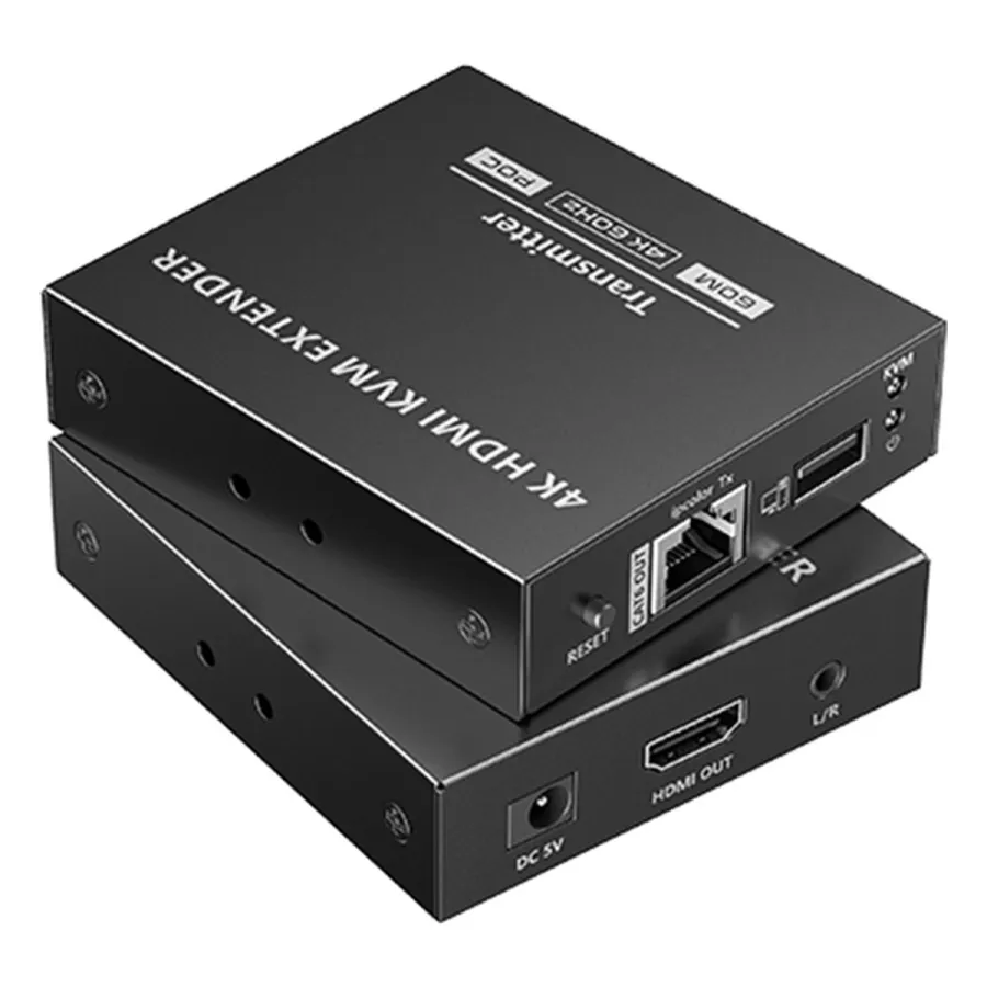 Удлинитель HDMI + KVM (POC) Lenkeng LKV565KVM-P (4K, 60m)