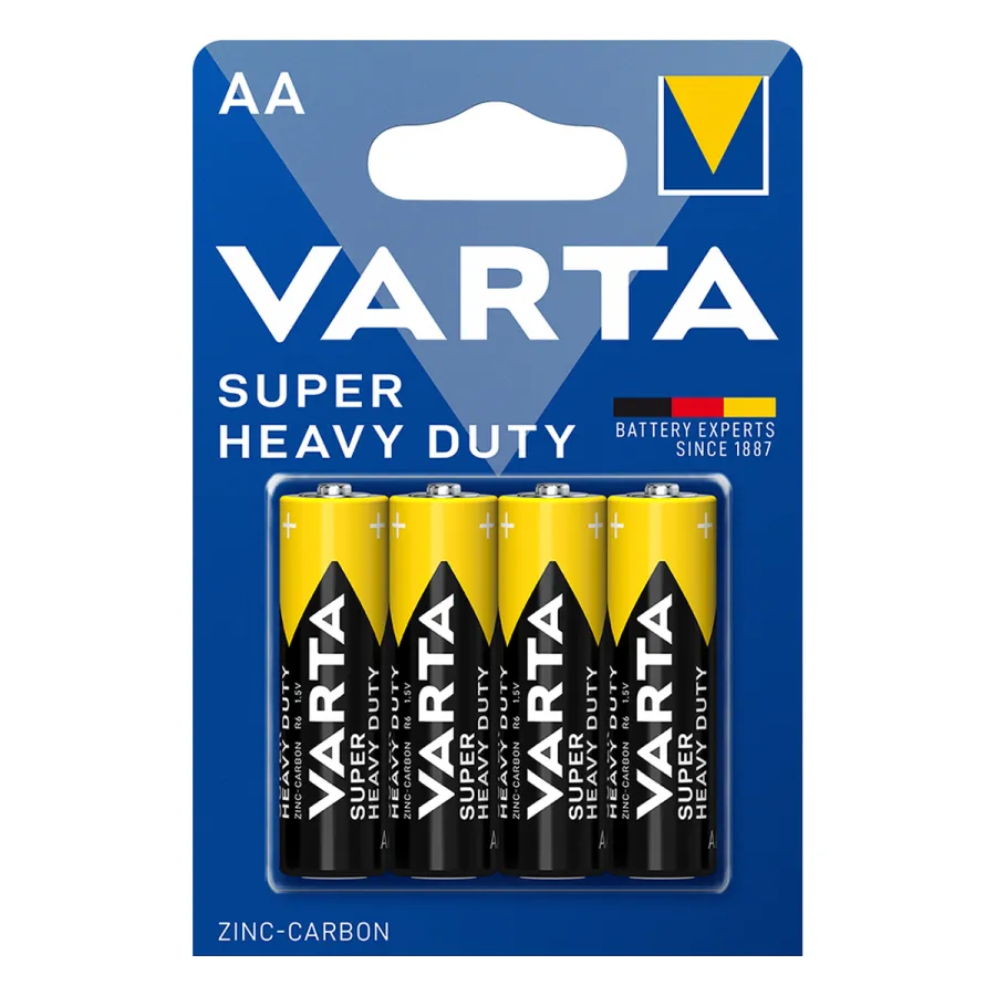Батарейка VARTA Superlife Mignon 1.5V - R6P/AA 4 шт в блистере