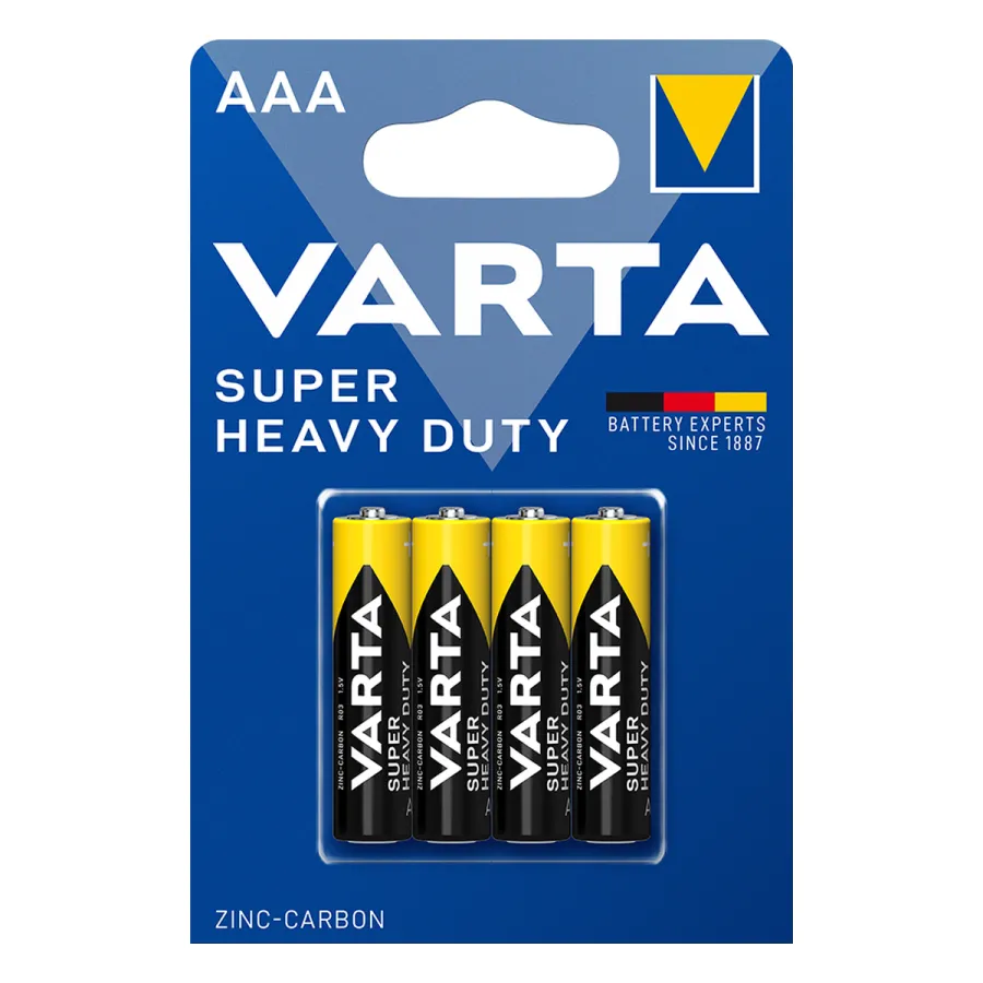 Батарейка VARTA Superlife (Super Heavy Duty) Micro 1.5V - R03P/AAA 4 шт. в блистере