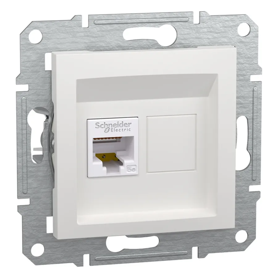 Розетка компьютерная SE EPH4370121 Asfora RJ45 кат. 5е механизм белый