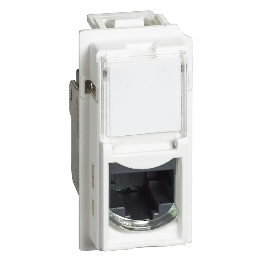Розетка компьютерная Bticino KW4279C5E Living Now RJ45 cat.5e UTP 1 модуль белый