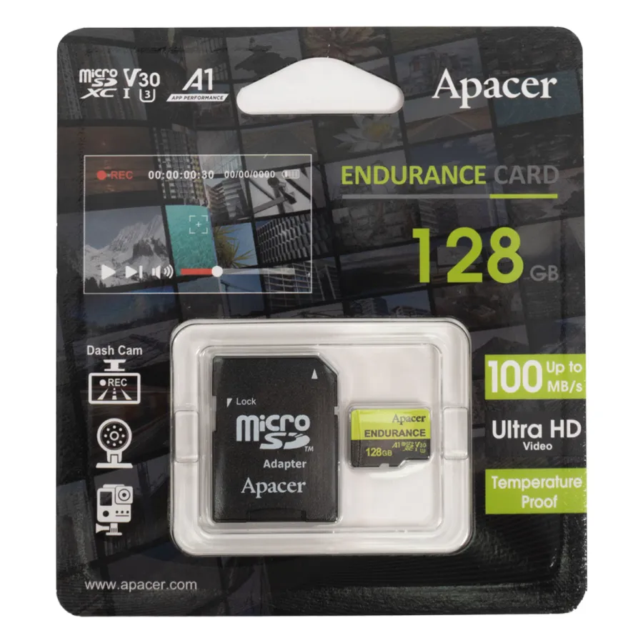 Карта памяти Apacer AP128GEDM1D05-R 128GB с адаптером SD