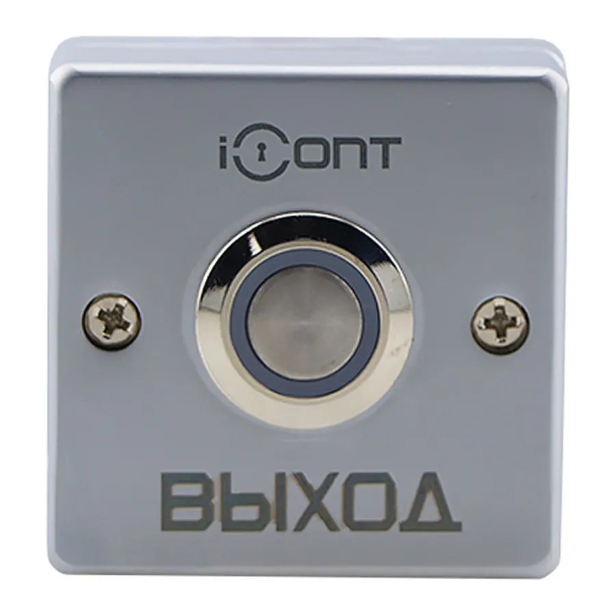 iButton-03 LED Кнопка выхода металлическая накладная с подсветкой (NO контакты)
