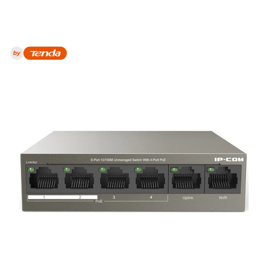 IP-Com F1106P-4-63W PoE-Коммутатор 6-портовый неуправляемый