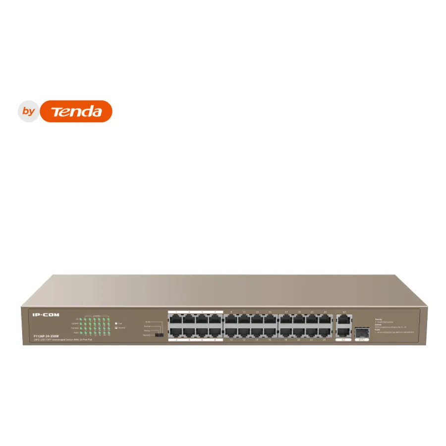 IP-Com F1126P-24-250W Коммутатор 26 портовый неуправляемый PoE