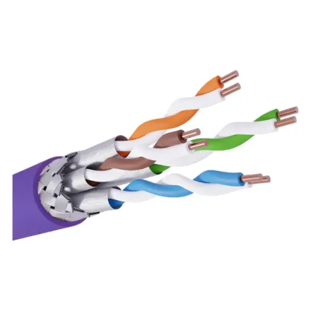 Кабель NEOLAN S/FTP indoor LSZH 4x2x23AWG cat 6a CU (0,57) violet