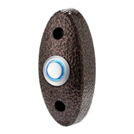iButton OP022L-B Кнопка выхода металлическая накладная с подсветкой (NO COM)/ Корич.