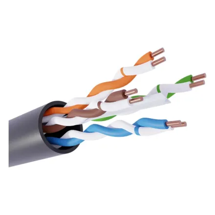 Кабель NEOLAN U/UTP outdoor PE 4x2x23AWG cat 6 CU (0,57) black