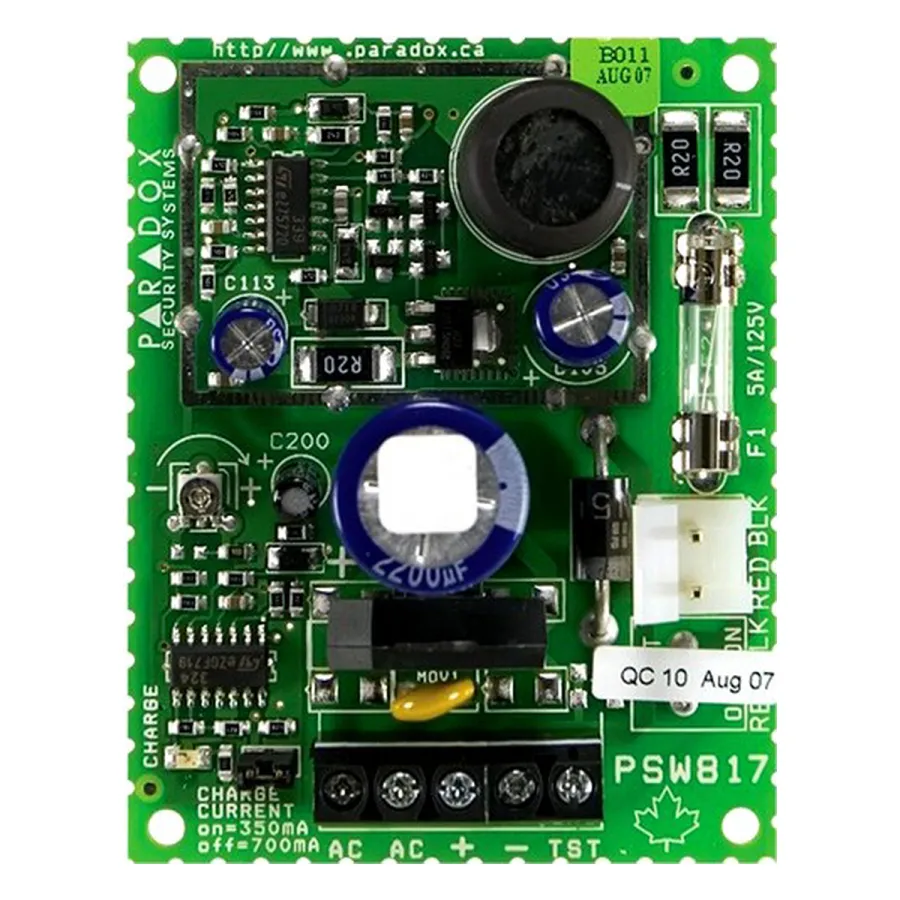 Paradox PS-817 — аспаптар мен орталық құрылғылар