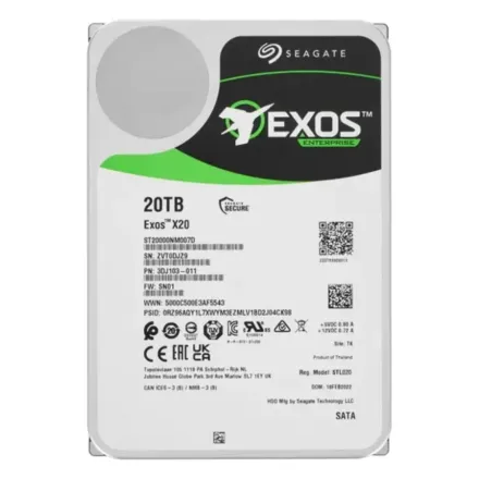 Жесткий диск Seagate Exos X20 ST20000NM007D 20TB SATA