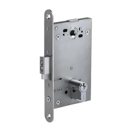 PERCo-LB85.3 Замок электромеханический врезной с контактным устройством, нормально закрытый
