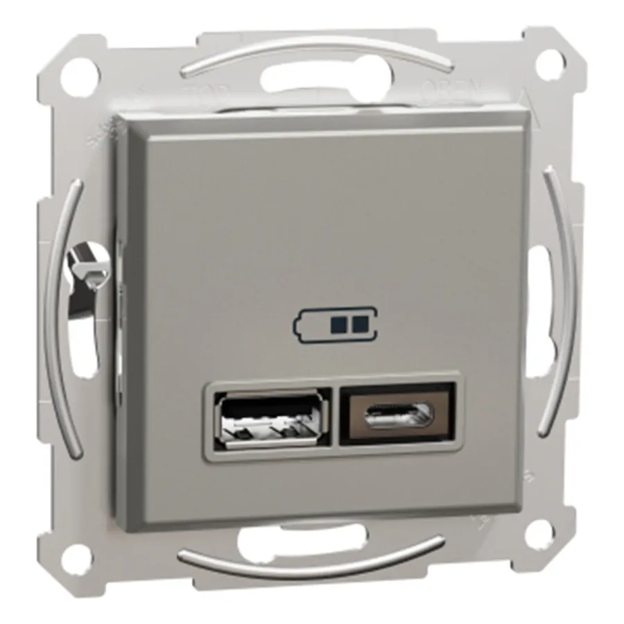 Розетка USB SE EPH2700369 Asfora A+С 2,4А механизм бронза