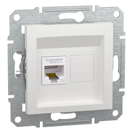 Розетка компьютерная SE EPH4370121 Asfora RJ45 кат. 5е механизм белый