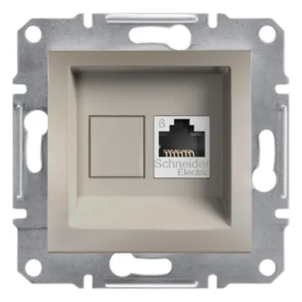 Розетка компьютерная SE EPH4700169 Asfora RJ45 кат.6e механизм бронза