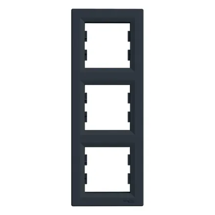 Рамка вертикальная SE EPH5810371 Asfora 3 постовая антарцит