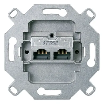 Компьютерная розетка RJ45 мех-м MERTEN MTN465706 х2 8/8 кат. 6