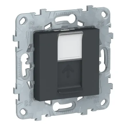 Розетка RJ45 SE NU541154 Unica New одиночная категория 5е UTP антрацит