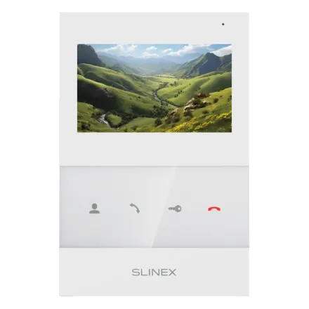 Slinex SQ-04M цвет белый. 4" Цветной домофон c программной детекцией движения