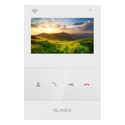 Slinex SQ-04N Cloud цвет белый. 4" Цветной домофон c программной детекцией движения.