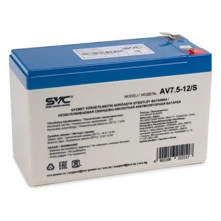 Аккумуляторная батарея SVC AV-7.5-12/S 12В 7.5 Ач