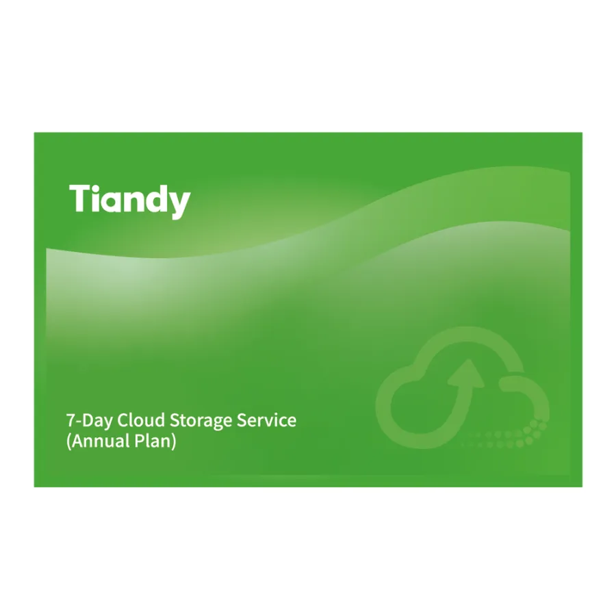 Tiandy 7-Day Cloud Storage Service (Annual Plan), облачное хранение видео на 7 дней, годовой тариф