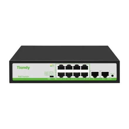 TIANDY TC-P3S010 Spec:H/0820/AT/90 Неуправляемый РоЕ коммутатор, 10 портов 8FE+2GE