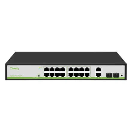 Tiandy TC-P3S020 Неуправляемый РоЕ коммутатор, 20 портов 16GE+2GE+2SFP